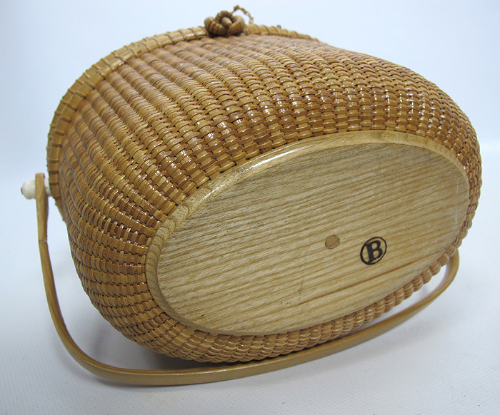 Vtg Nantucket Lightship Purse Basket SIGNED Maritime Ship Portrait Scrimshaw yqz eBay